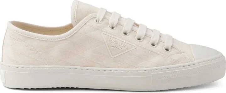 Triangle-logo lace-up sneakers
