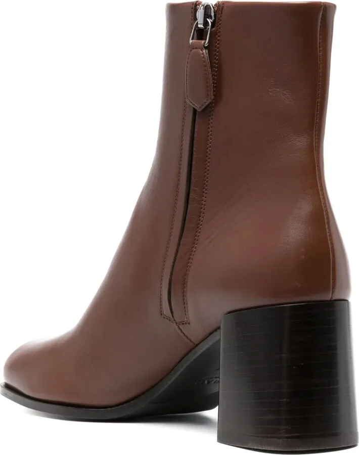 Triangle-Logo Leather Boots - Image 3
