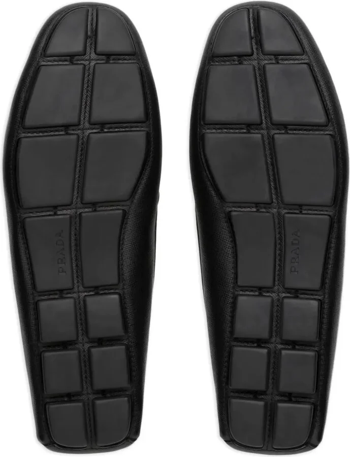 Triangle-Logo Leather Loafers - Image 5