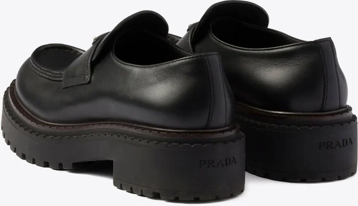 Triangle Logo Leather Loafers - Image 2