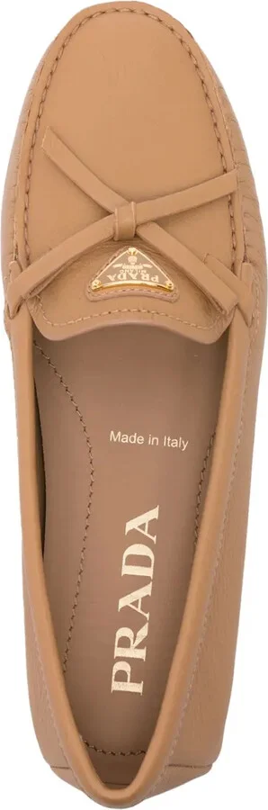 Triangle-Logo Leather Loafers - Image 4