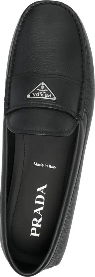 Triangle-Logo Leather Loafers - Image 4