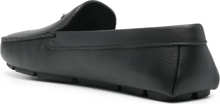 Triangle-Logo Leather Loafers - Image 3