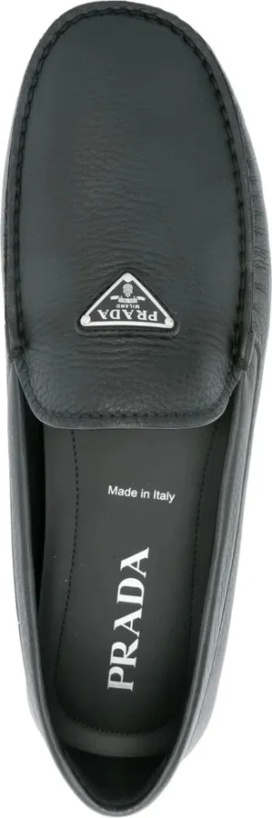 Triangle-Logo Leather Loafers - Image 4