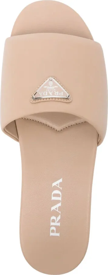 Triangle-Logo Leather Slides - Image 4