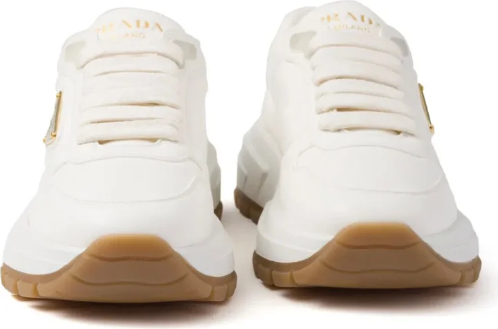 Triangle-Logo Leather Sneakers - Image 5