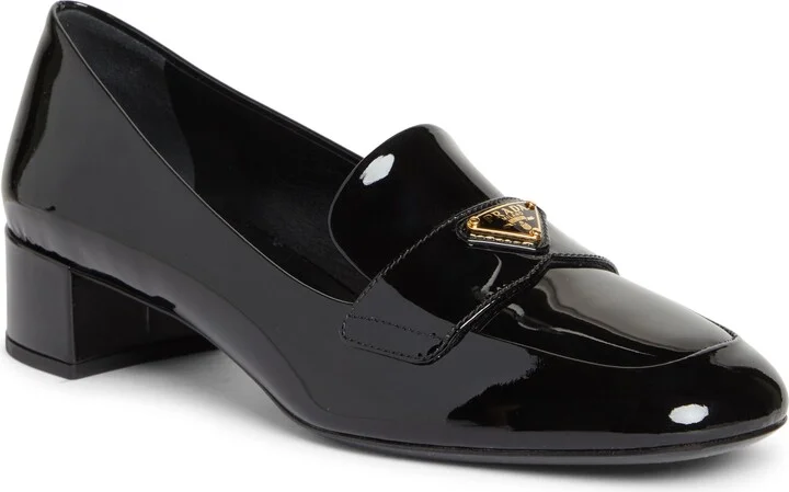Triangle Logo Loafer Pump