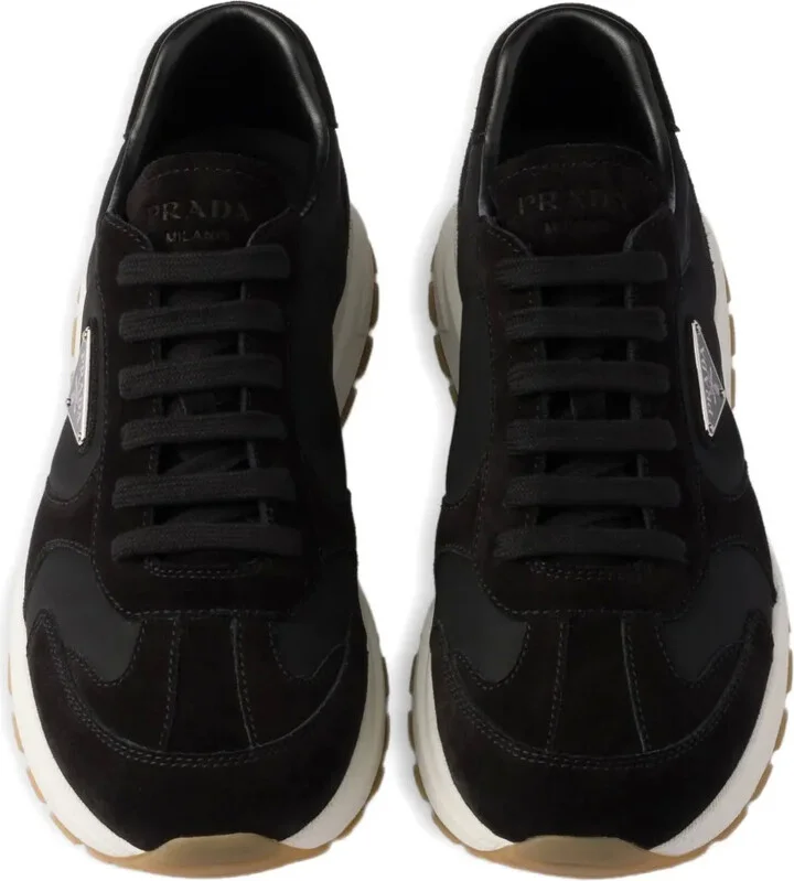 Triangle-Logo Panelled Sneakers - Image 4