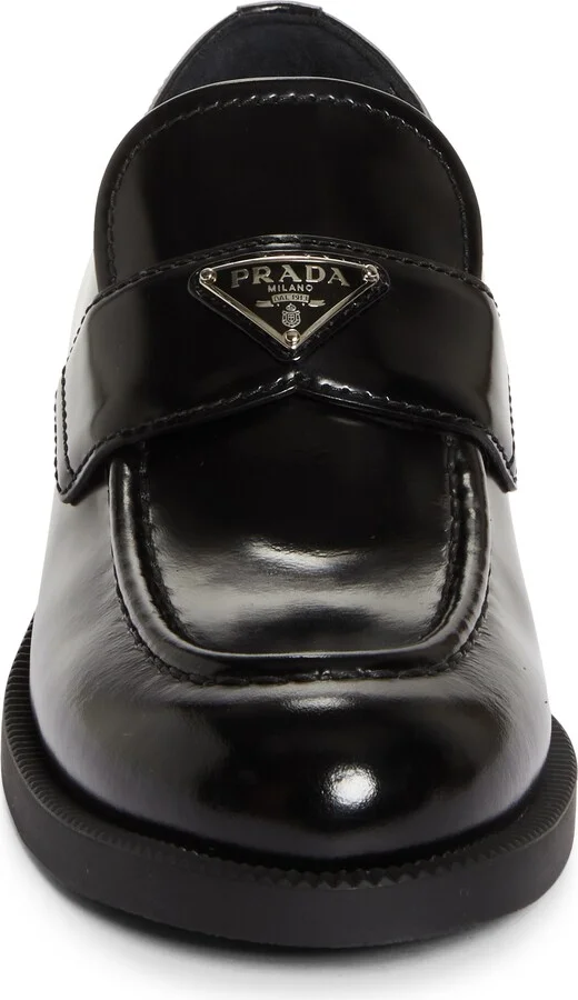 Triangle Logo Patent Leather Loafer - Image 4