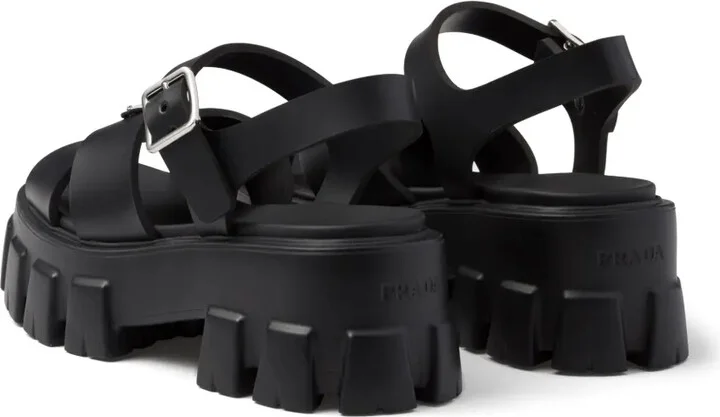 Triangle-Logo Platform Sandals - Image 3