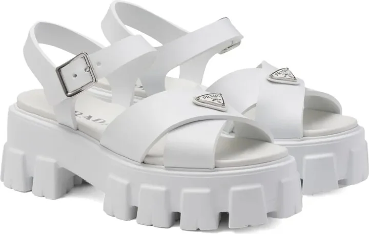 Triangle-Logo Platform Sandals - Image 2