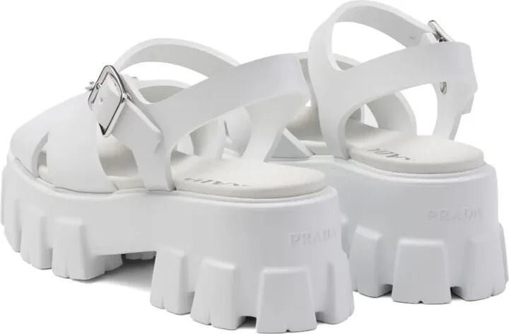 Triangle-Logo Platform Sandals - Image 3