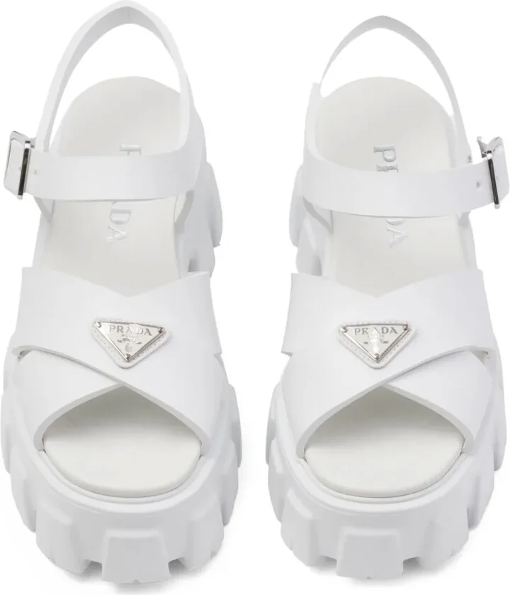 Triangle-Logo Platform Sandals - Image 4