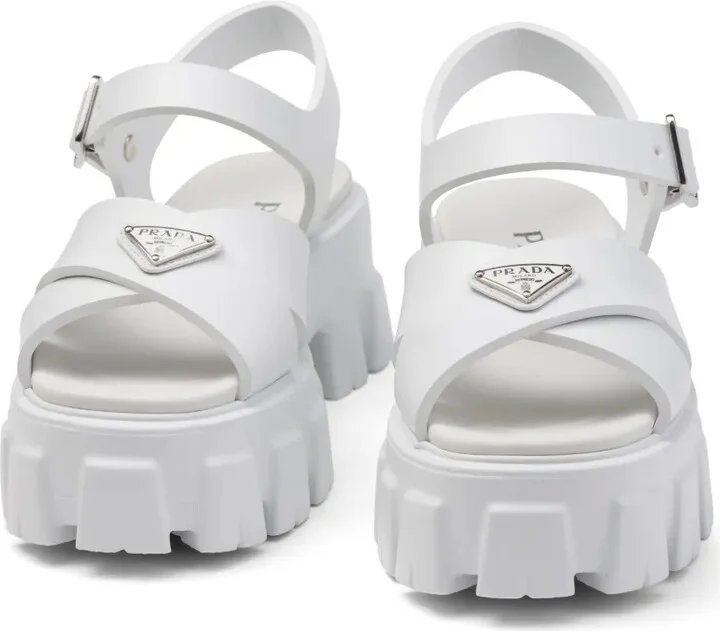 Triangle-Logo Platform Sandals - Image 5