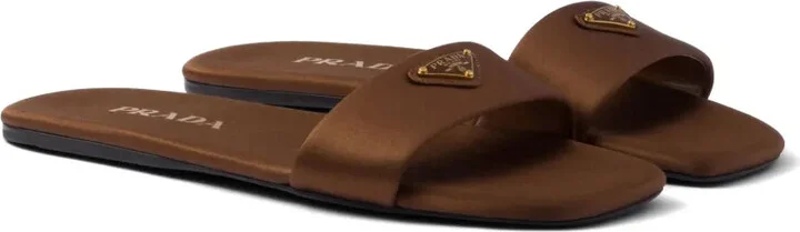 Triangle-Logo Satin Slides - Image 2