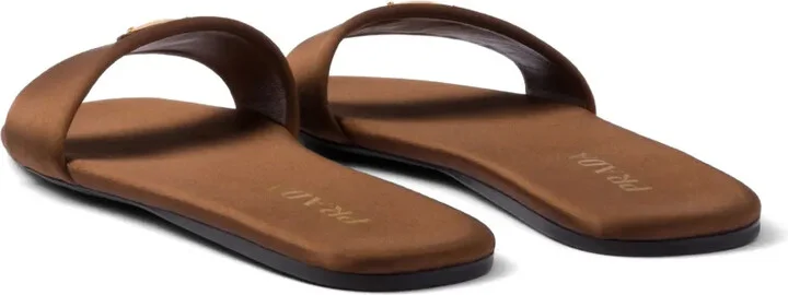 Triangle-Logo Satin Slides - Image 3
