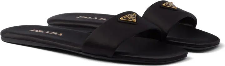 Triangle-Logo Satin Slides - Image 2