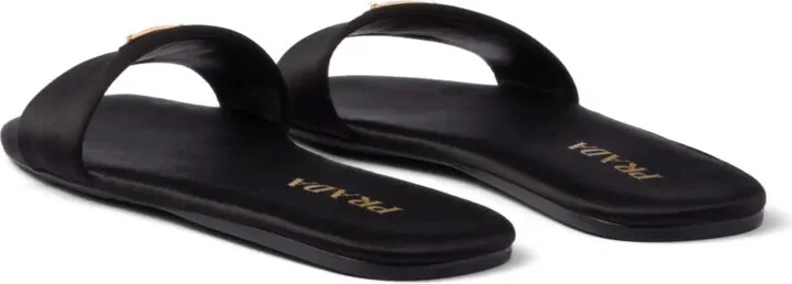 Triangle-Logo Satin Slides - Image 4