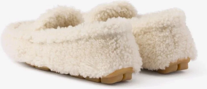 Triangle Logo Shearling Loafers - Image 2