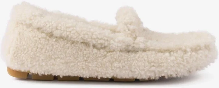 Triangle Logo Shearling Loafers