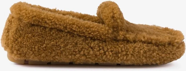 Triangle Logo Shearling Loafers