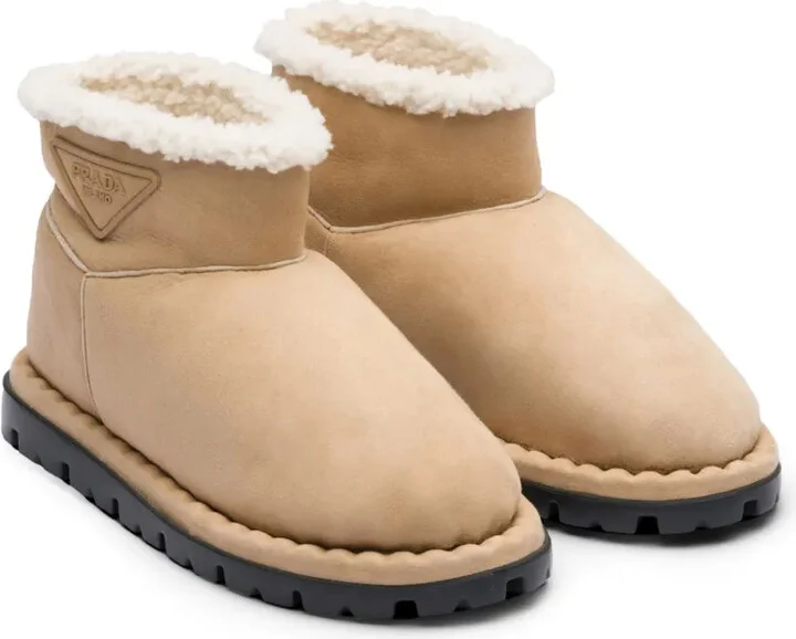 Triangle-Logo Suede Boots - Image 2