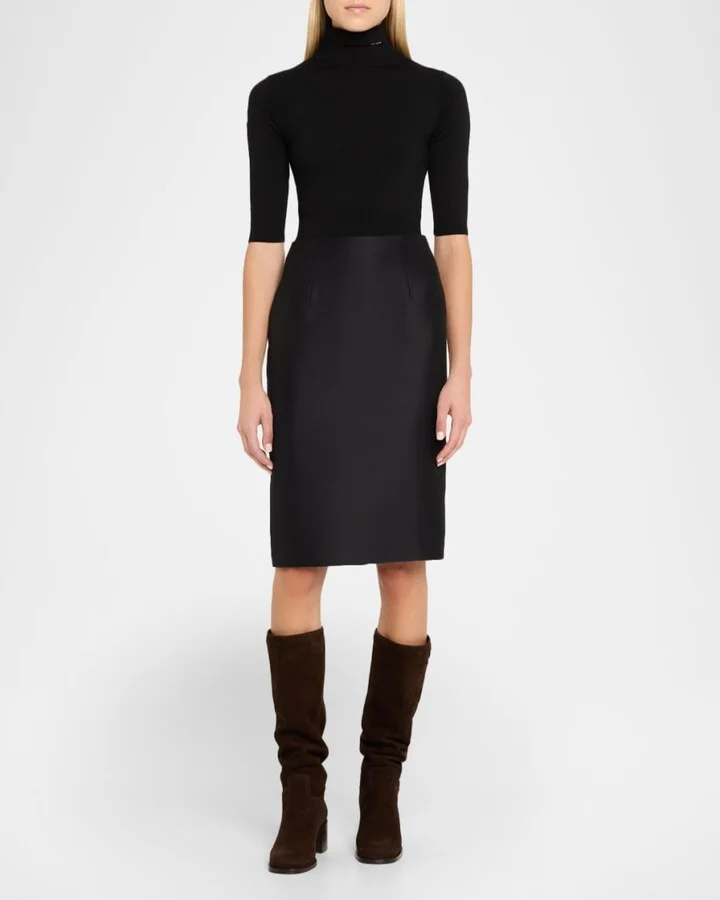 Triangle Logo Suede Knee-High Boots - Image 5