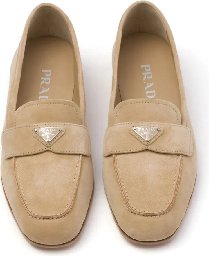 Triangle-Logo Suede Loafers - Image 4