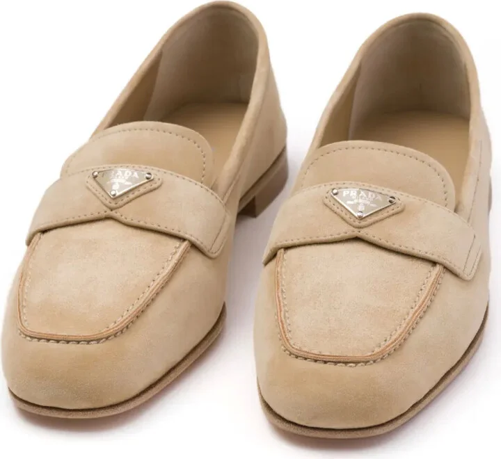 Triangle-Logo Suede Loafers - Image 5