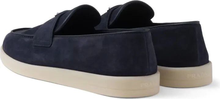 Triangle-Logo Suede Loafers - Image 4