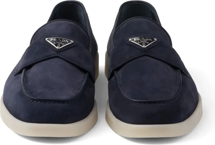 Triangle-Logo Suede Loafers - Image 5