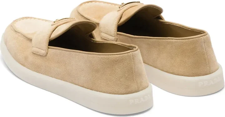 Triangle-Logo Suede Loafers - Image 3