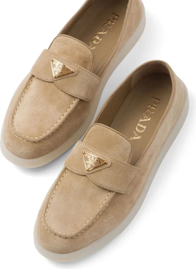 Triangle-Logo Suede Loafers - Image 5