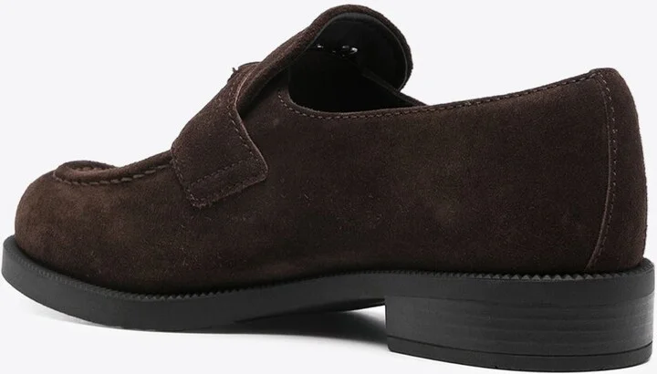 Triangle Logo Suede Loafers - Image 2