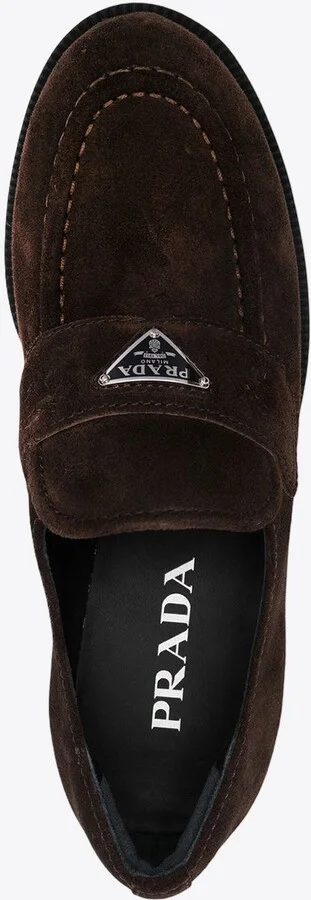 Triangle Logo Suede Loafers - Image 3