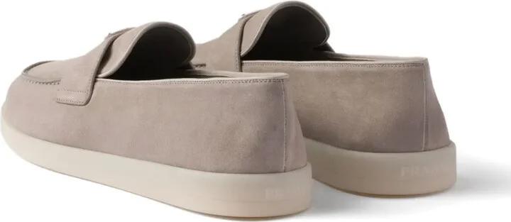 Triangle-Logo Suede Loafers - Image 3