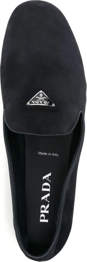 Triangle-Logo Suede Loafers - Image 4