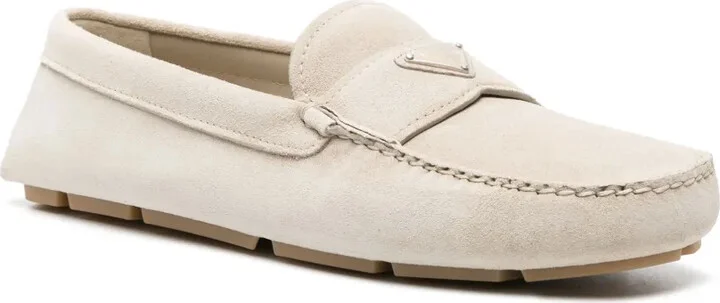 Triangle-Logo Suede Loafers - Image 2
