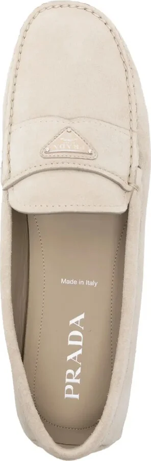 Triangle-Logo Suede Loafers - Image 4
