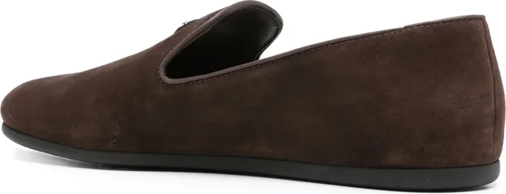 Triangle-Logo Suede Loafers - Image 3