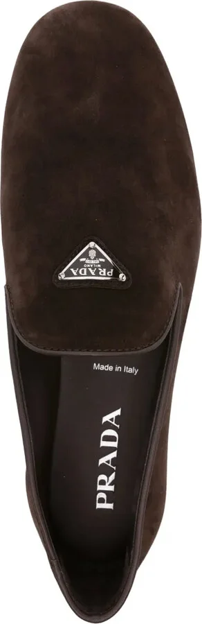 Triangle-Logo Suede Loafers - Image 4
