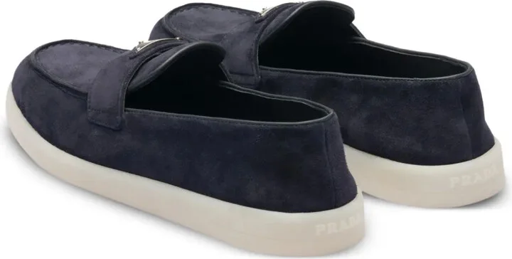 Triangle-Logo Suede Loafers - Image 3