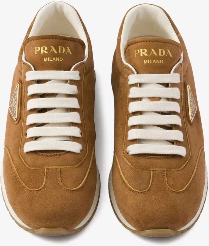 Triangle Logo Suede Sneakers - Image 3