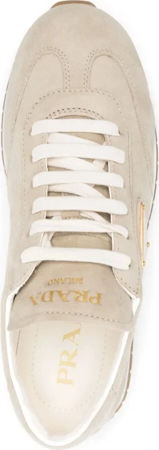 Triangle-Logo Suede Sneakers - Image 4