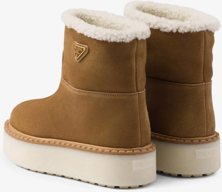 Triangle Logo Suede Snow Boots - Image 2