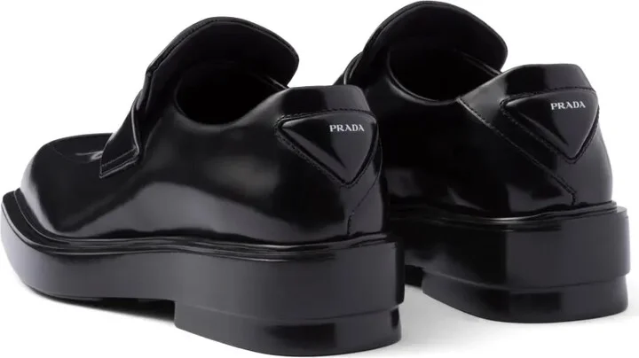 Triangle-Patch Leather Loafers - Image 3
