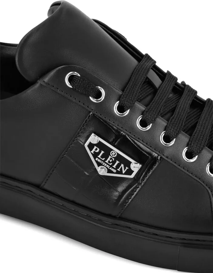 Triangle Plein-plaque leather sneakers - Image 4