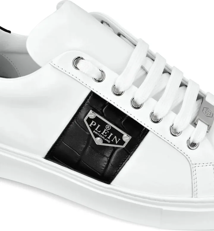 Triangle Plein-plaque leather sneakers - Image 4