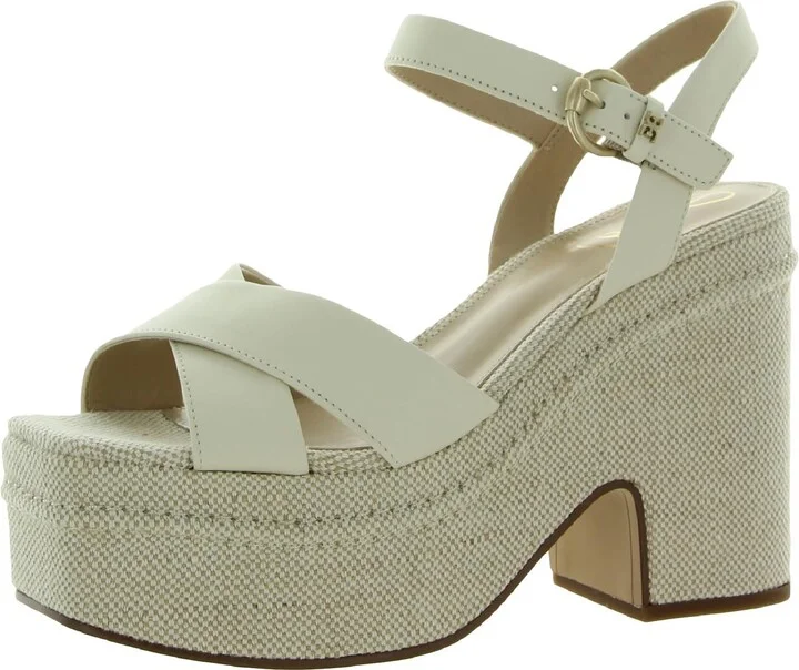 Trianna Womens Strappy Slingback Platform Heels