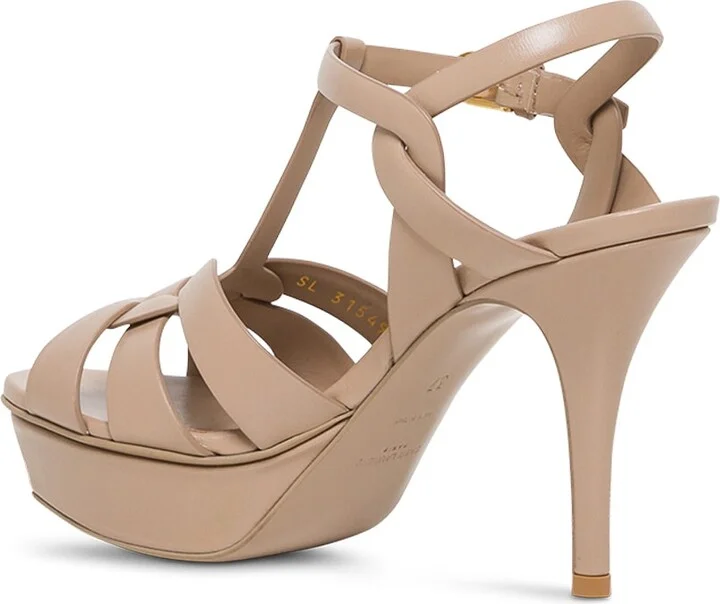Tribute Beige Leather Sandals - Image 3